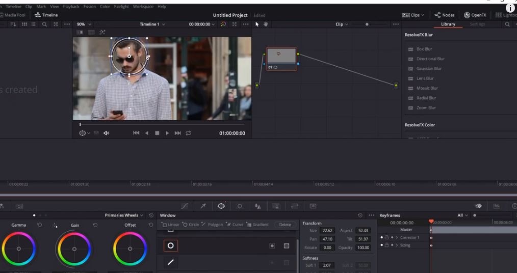 DaVinci Resolve 16: Tracking and blurring objects