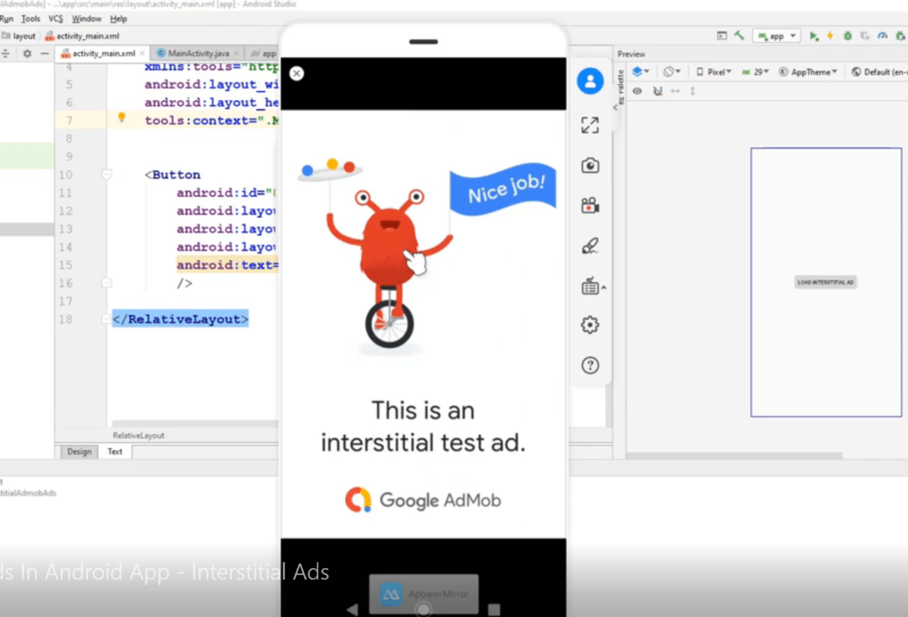 Interstitial Ads - How To Add AdMob Ads In Android App - Tech VideoStack