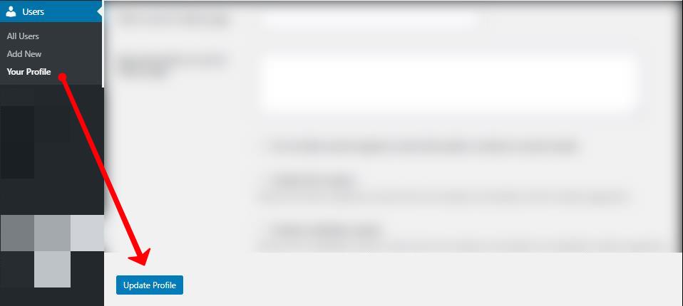 update user profile in wordpress