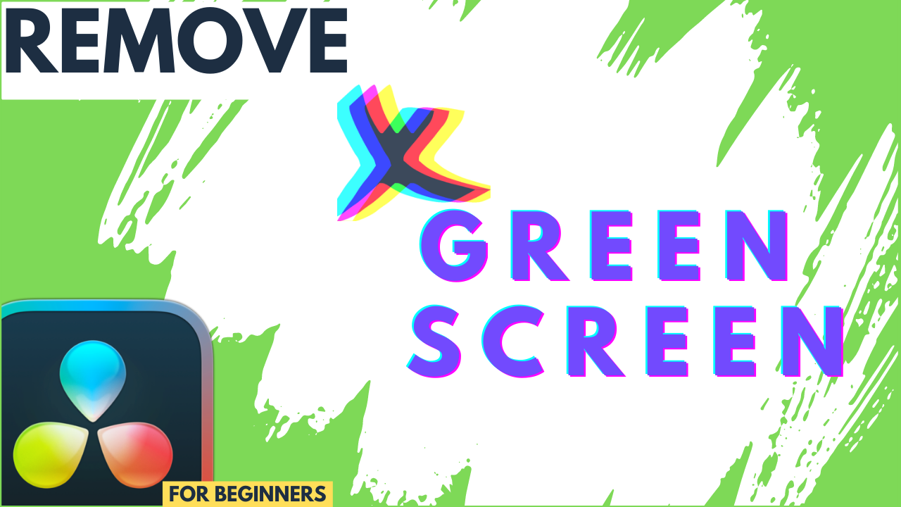 remove green screen background in davinci resolve