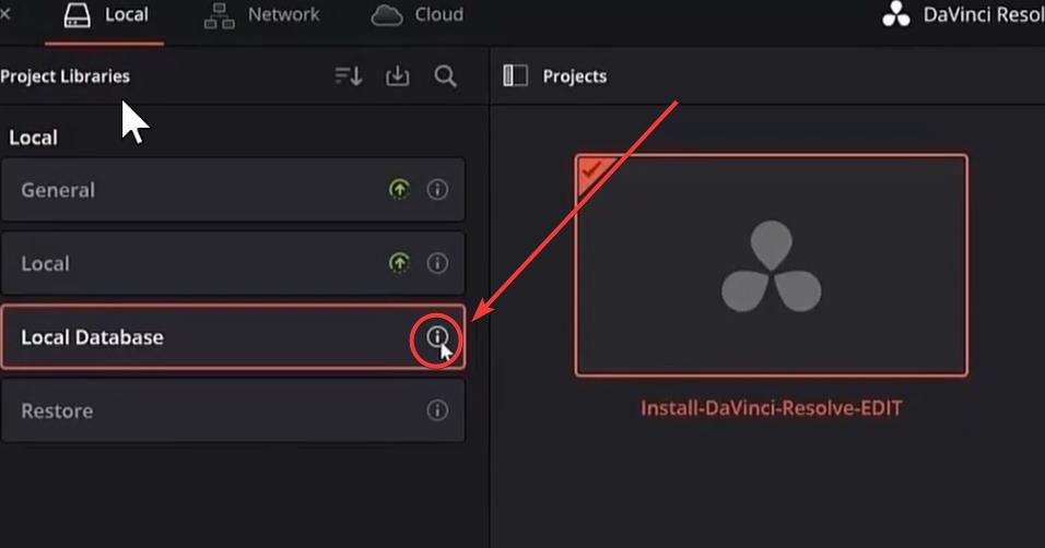 backup local database in davinci resolve 18